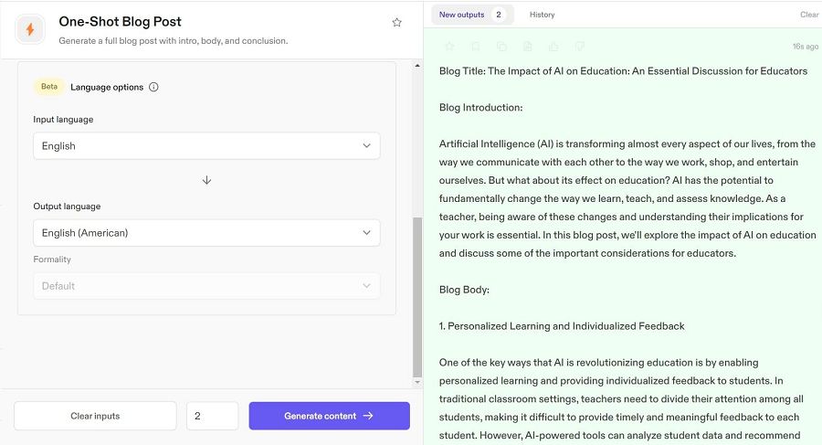 Provide writing services using AI writing tools