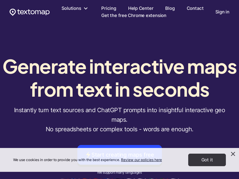 Textomap 2.0