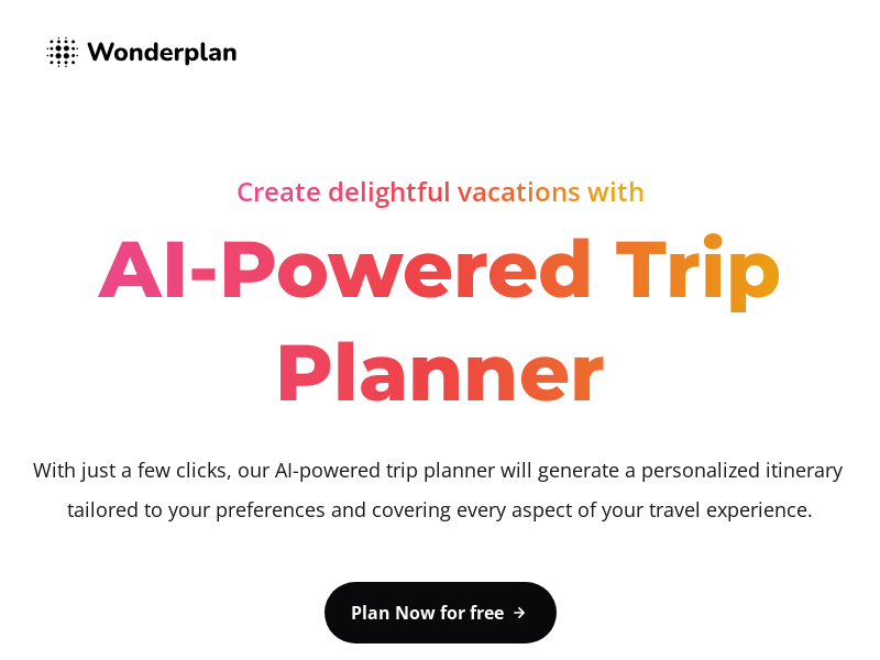 Wonderplan AI