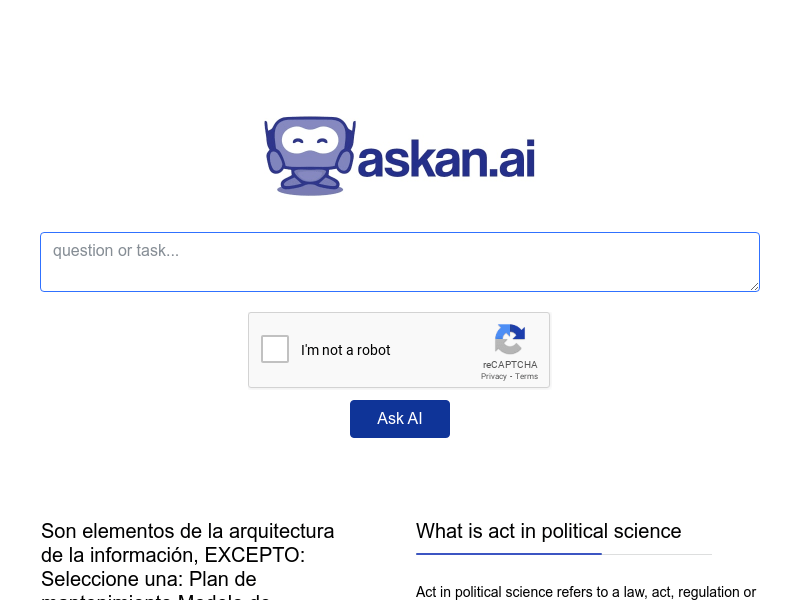 Ask an AI