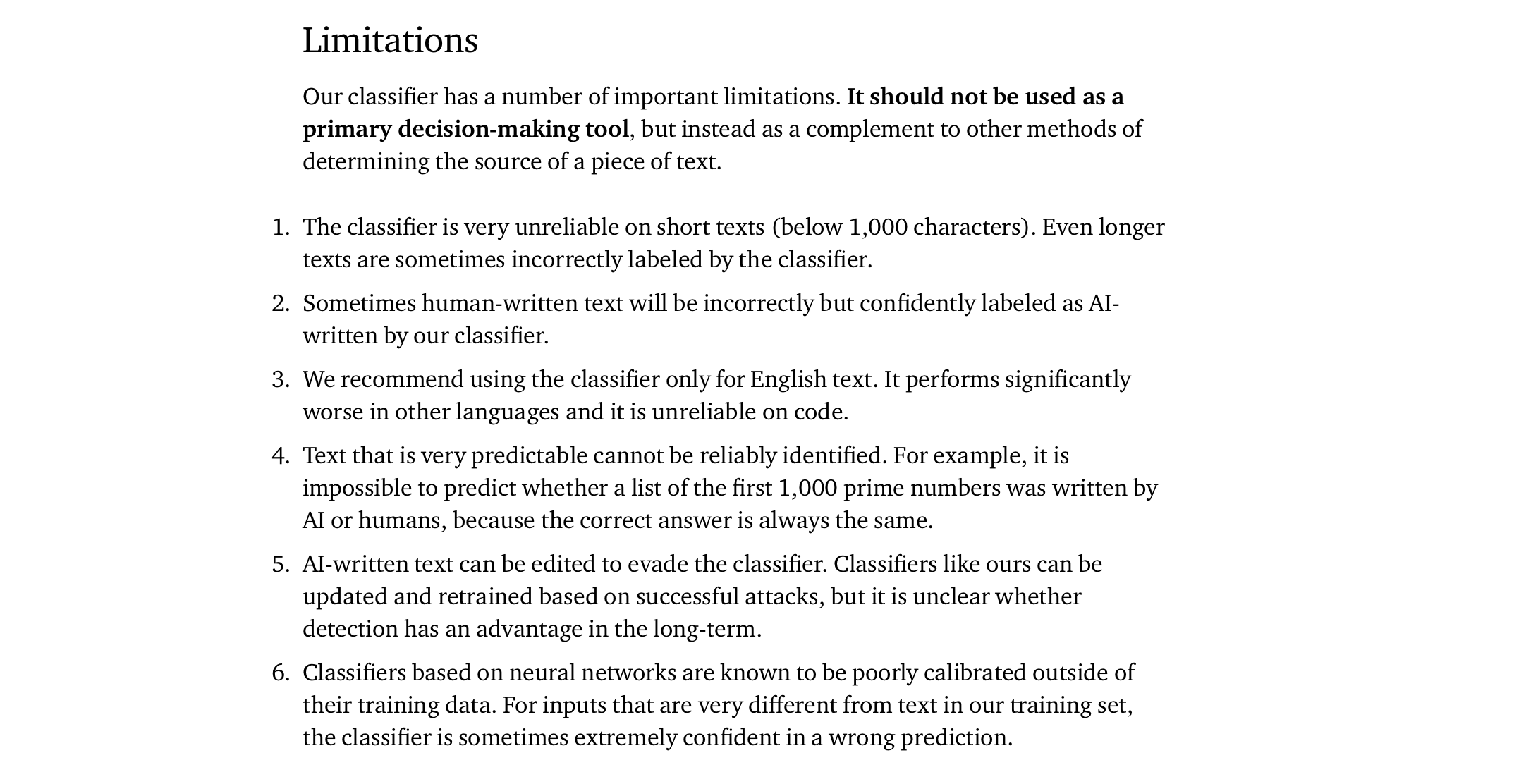 AI Text Classifier by OpenAI