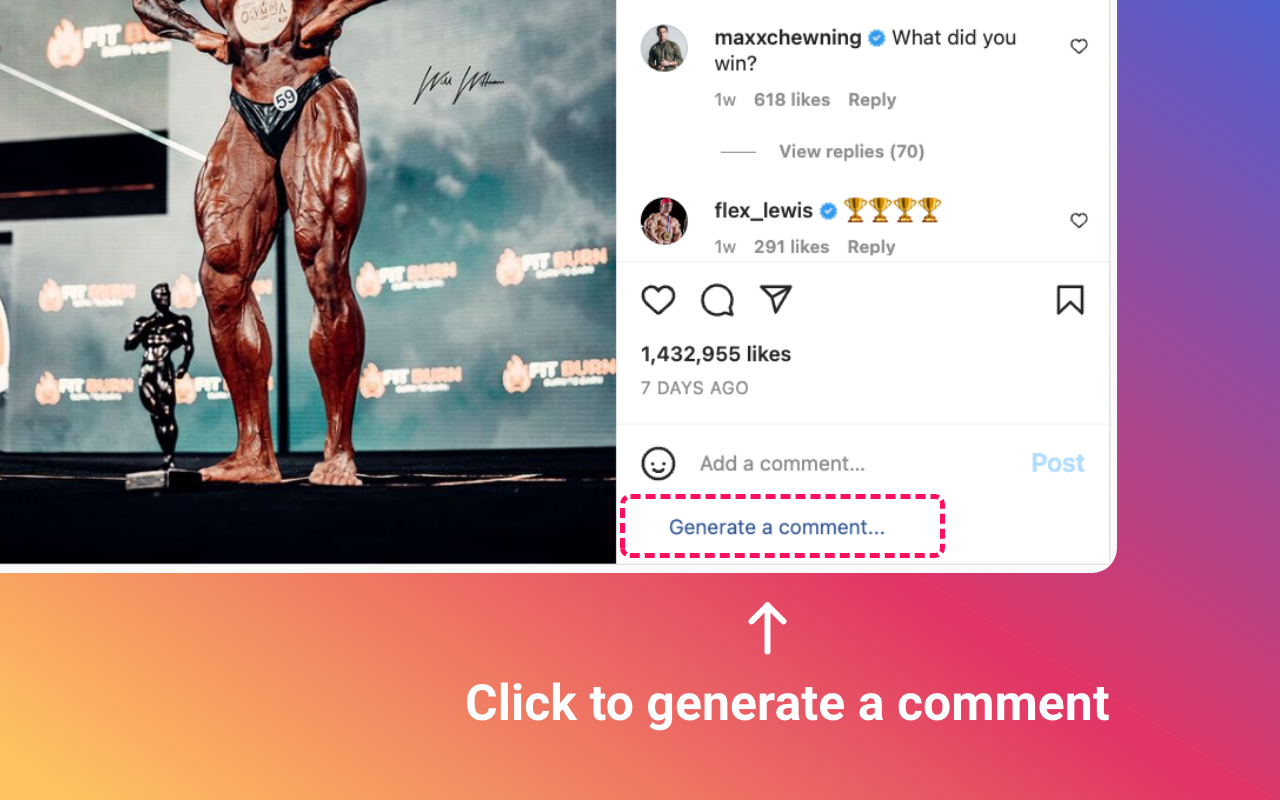 Comment Generator for Instagram