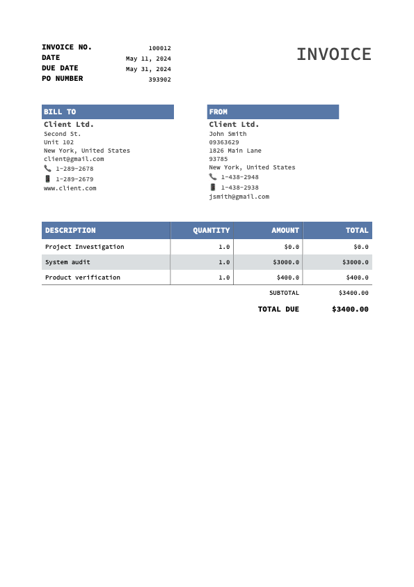 Invoice Builder App