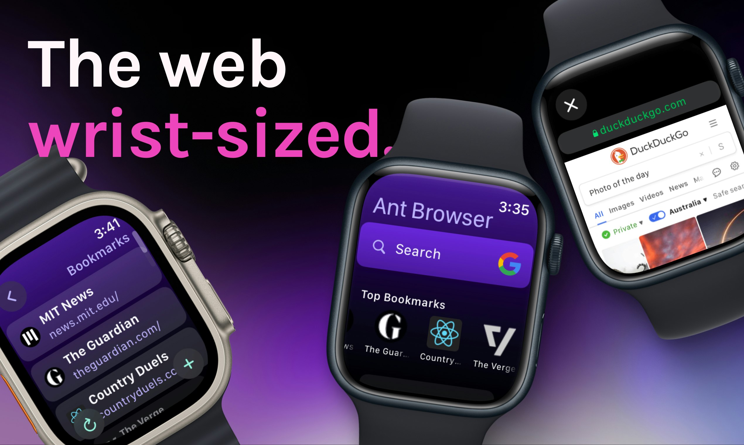 Ant Browser for Apple Watch