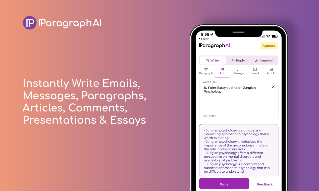 ParagraphAI - Write better, faster