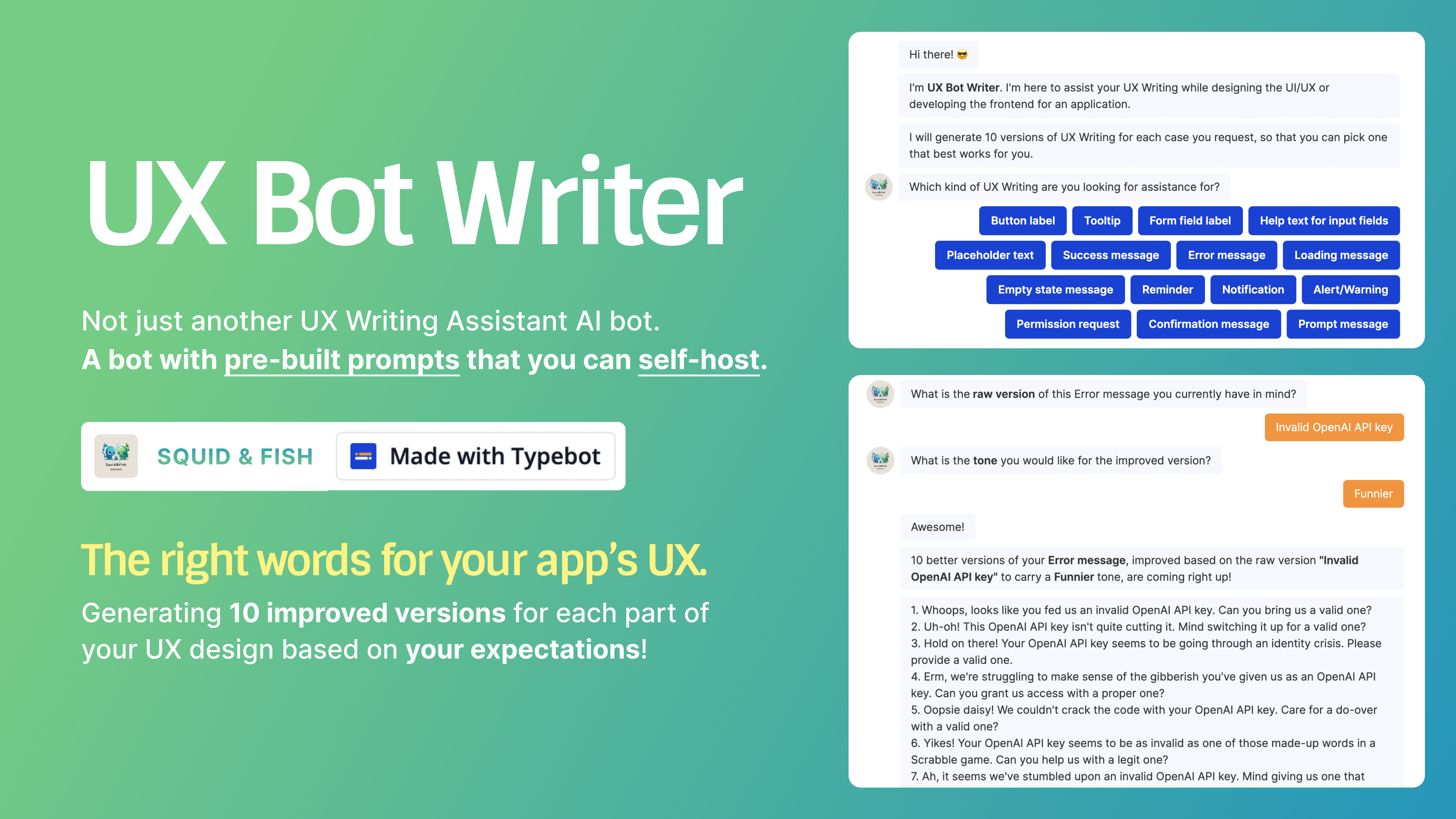 UX Bot Writer