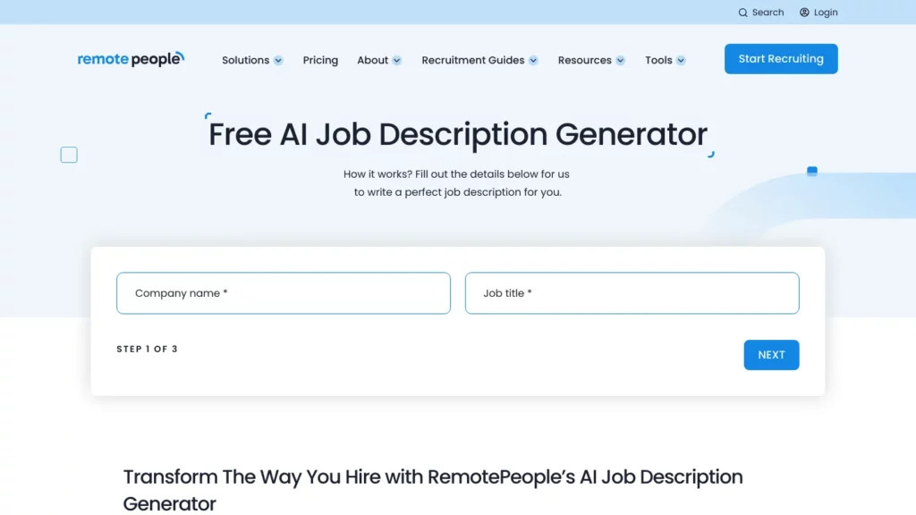 AI Job Description Generator