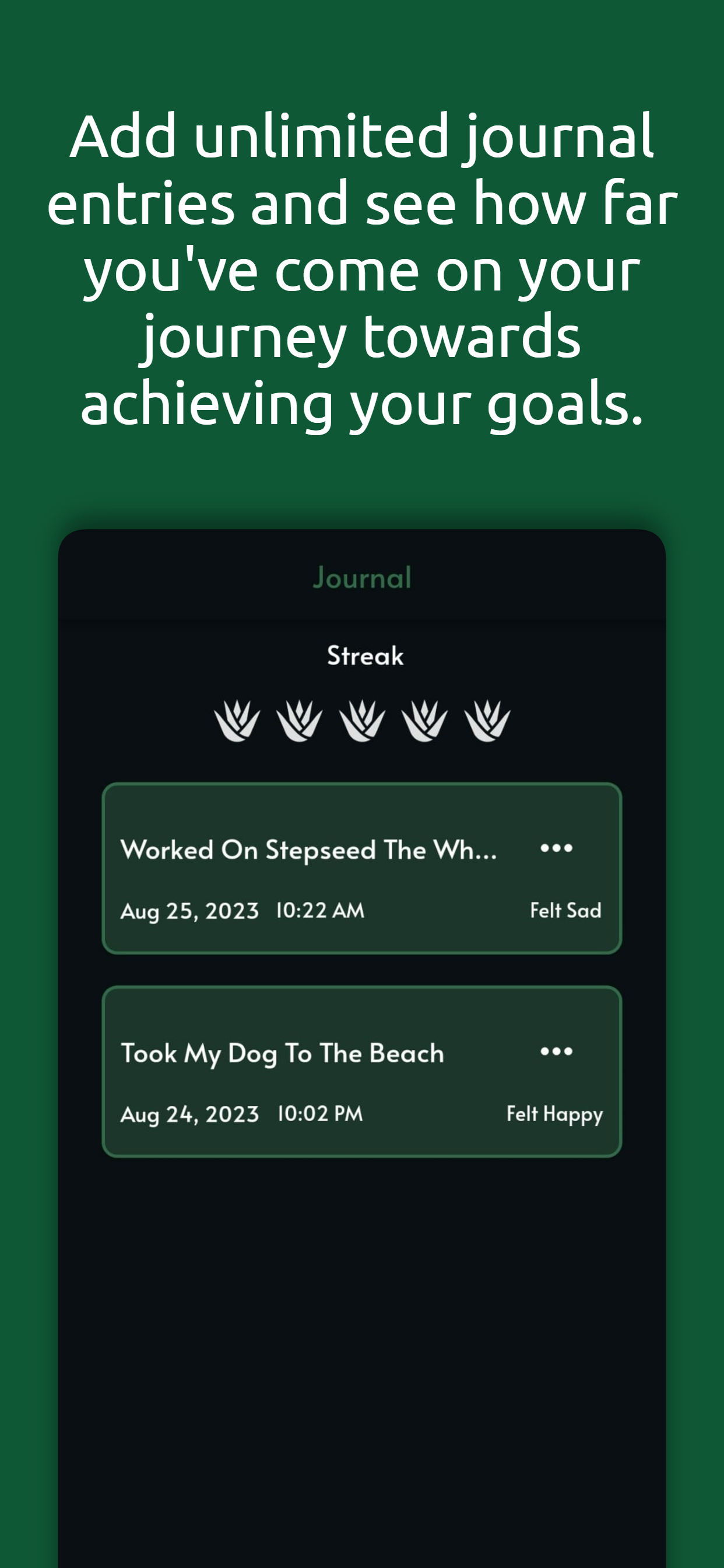 Stepseed: AI Goal Tracker and Journal