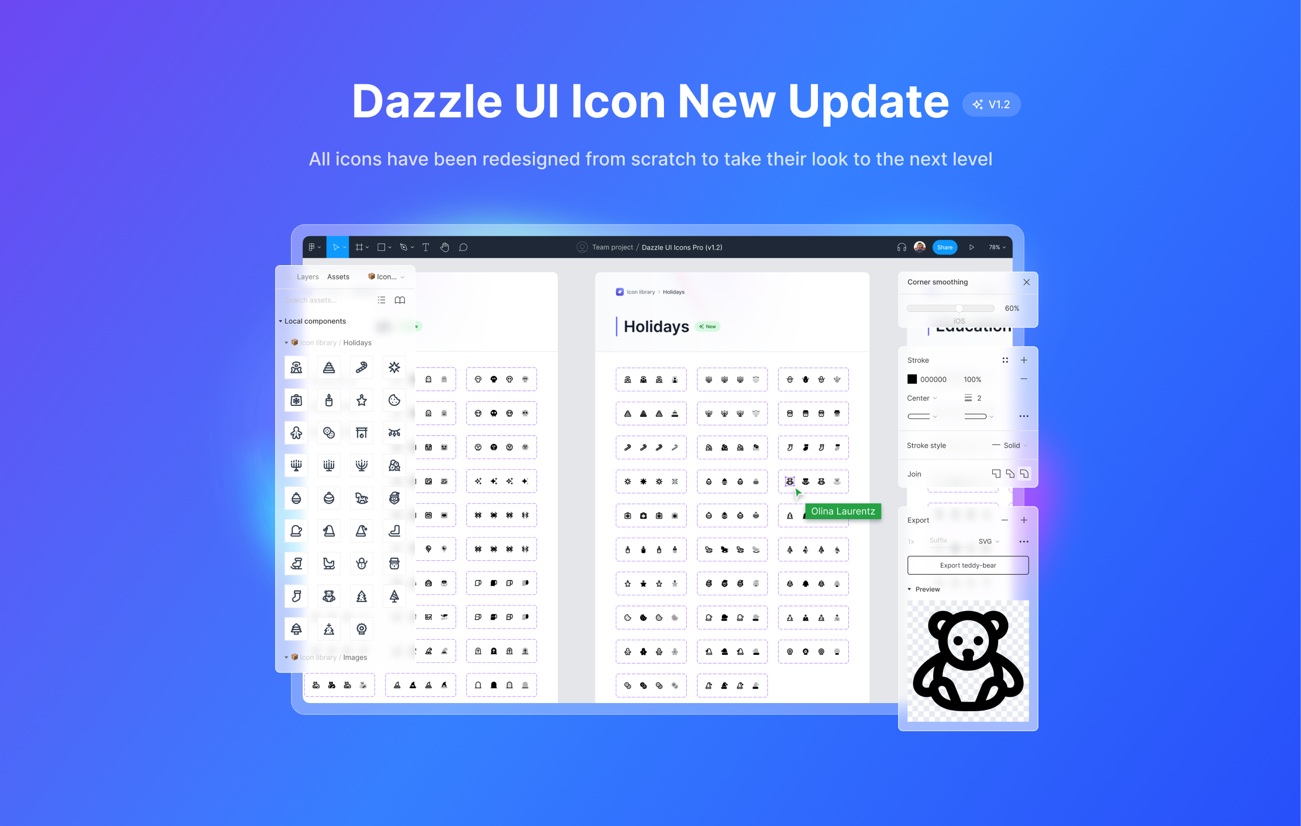 Dazzle UI Icon library 1,800+ Free Icons (v1.2)