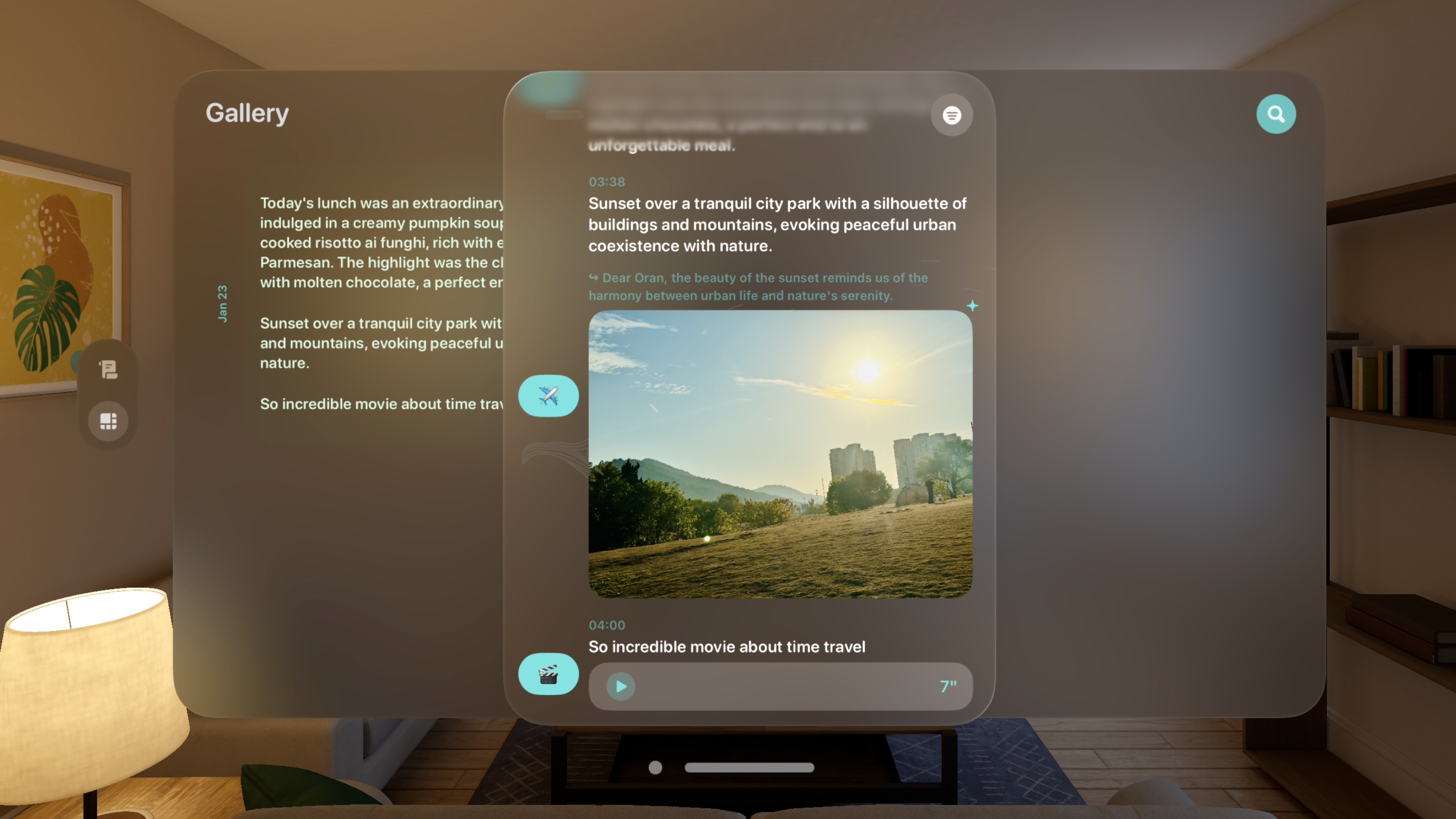 Lifelight:AI Journal/Note for Vision Pro