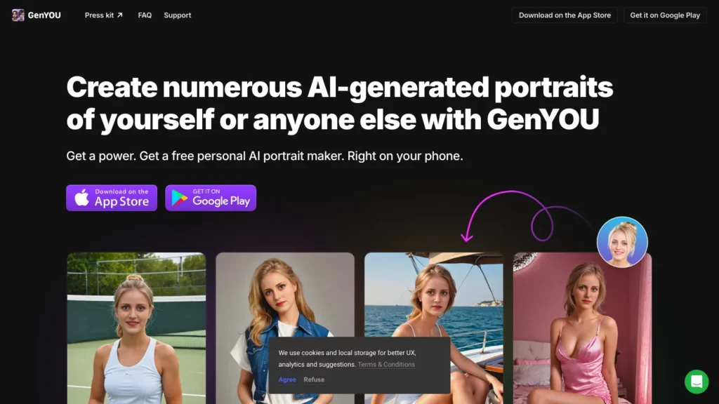 GenYOU – Free AI Portrait Generator