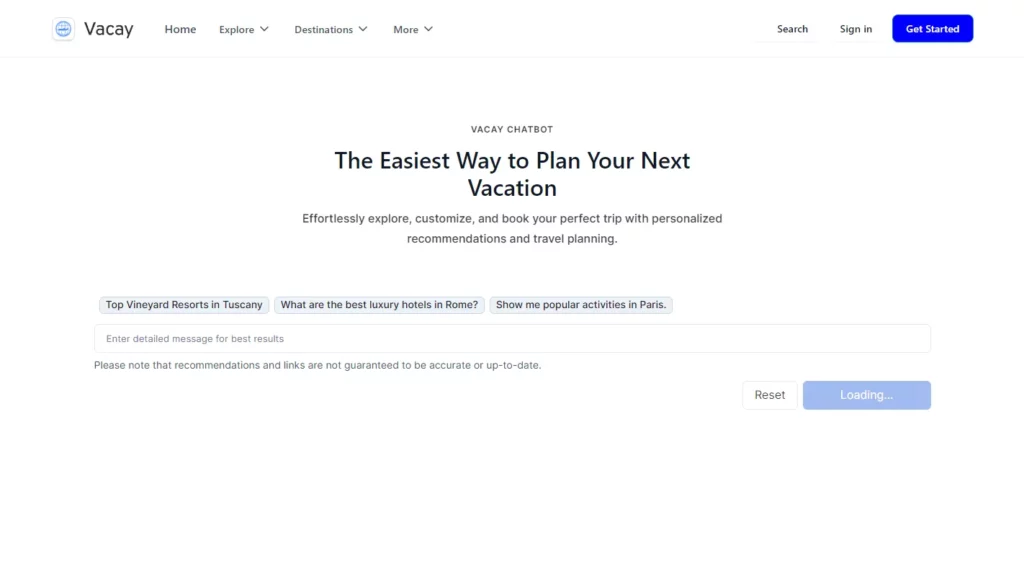 Vacay AI Travel Advisor