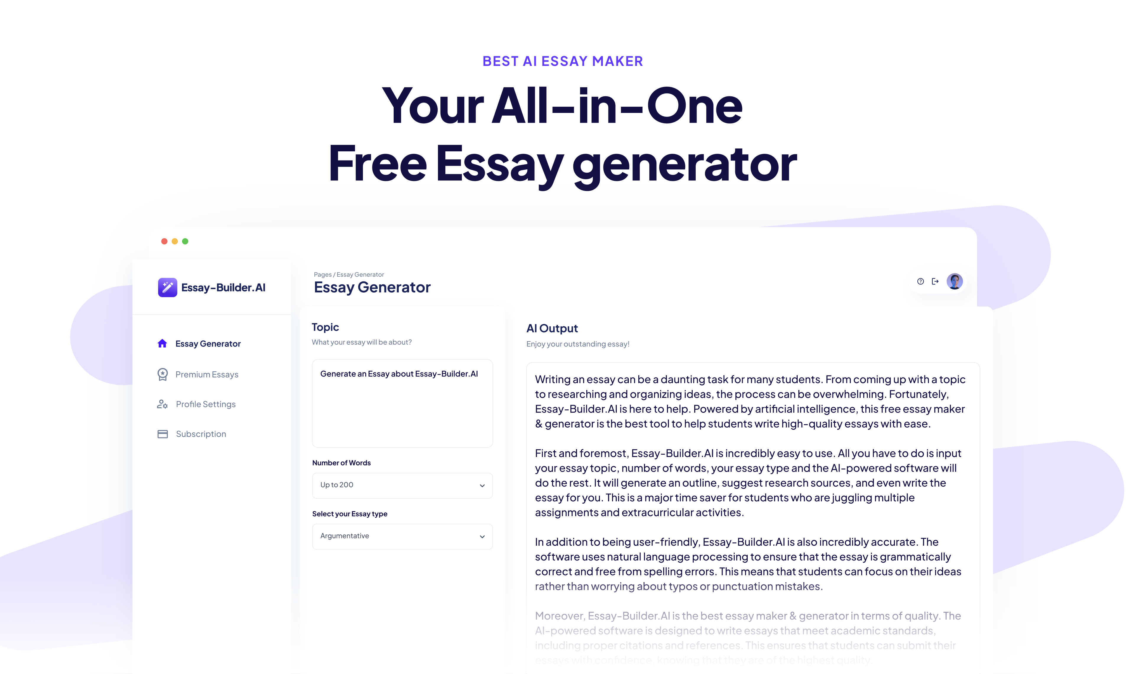 Essay Builder AI