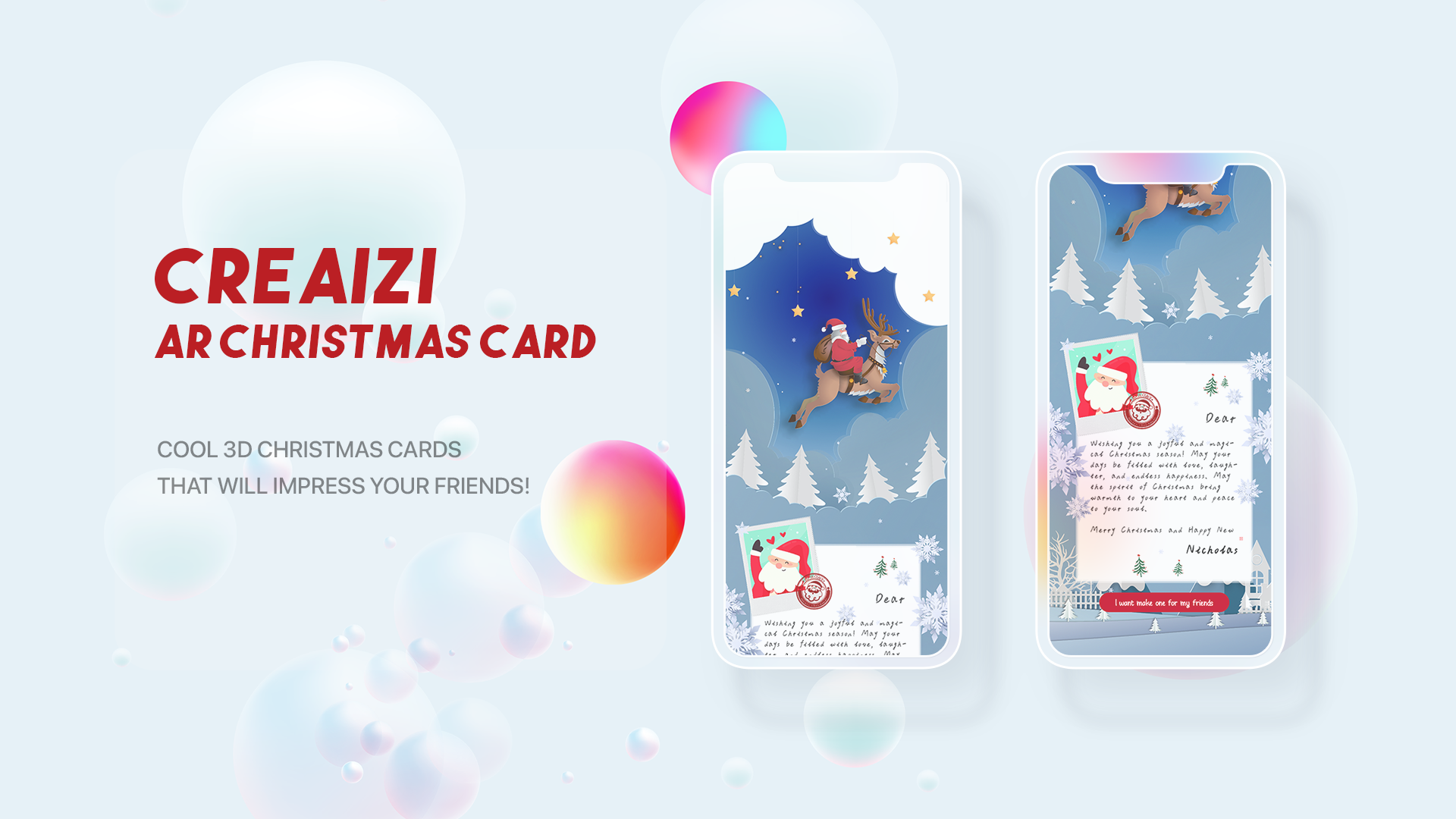 Creaizi AR Christmas Card