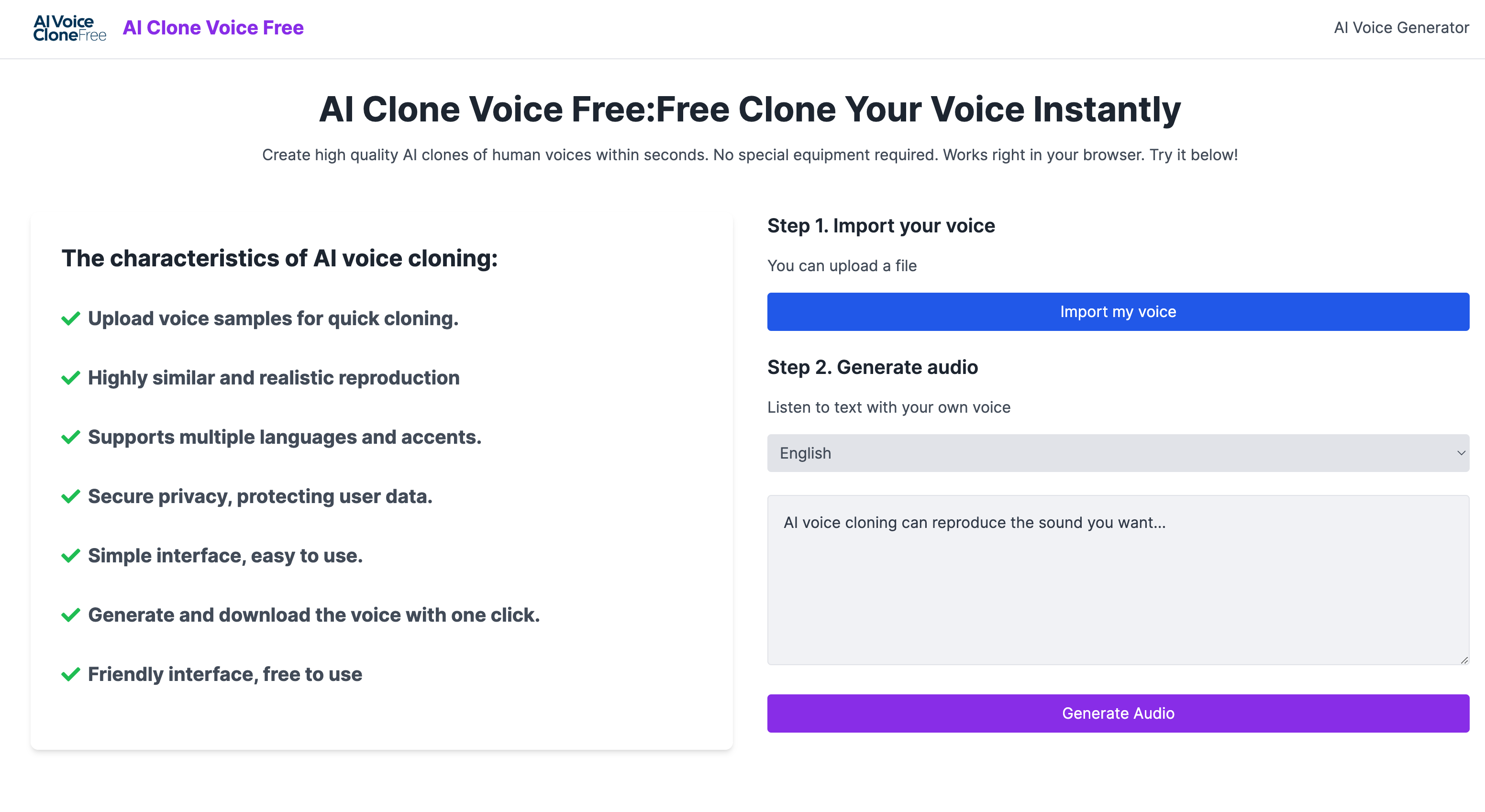 AI Clone Voice Free