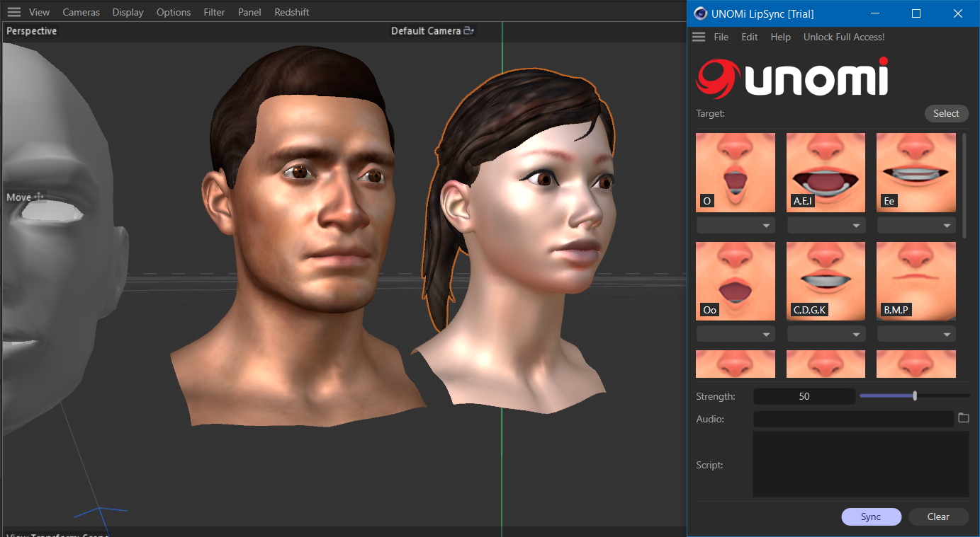 Unomi 3D Lip-Syncing Application