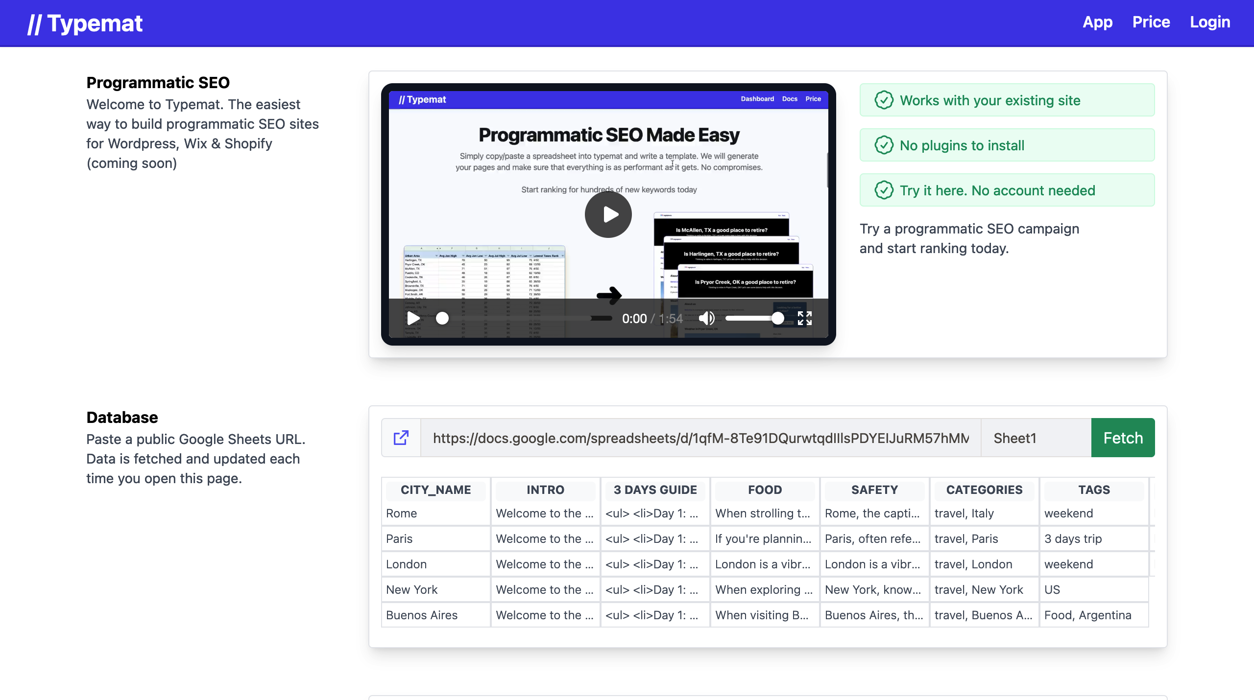 Typemat.com - Programmatic SEO Tool