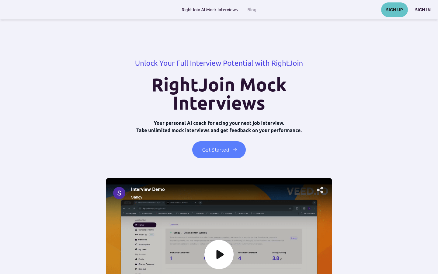 RightJoin AI Mock Interviews