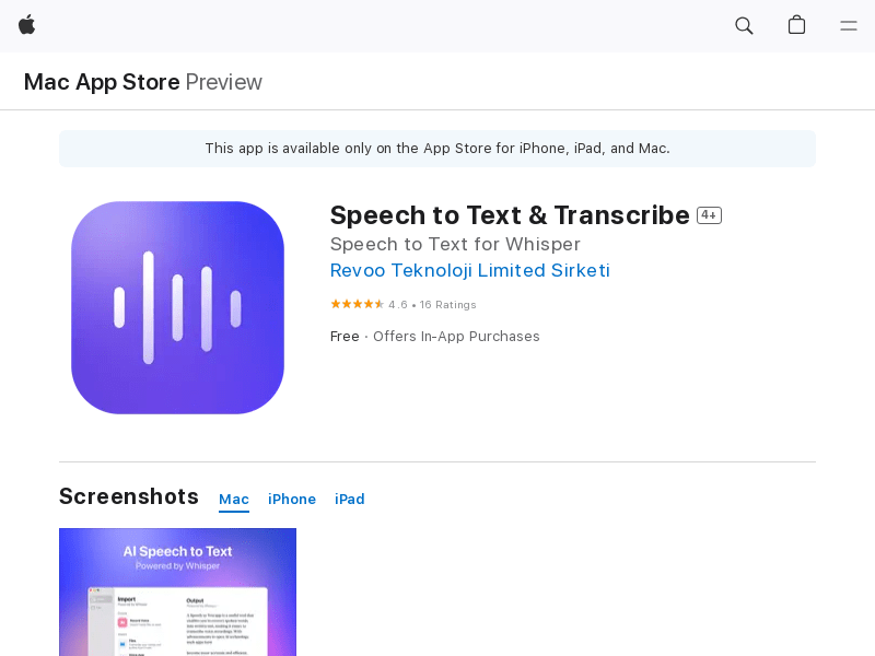 Speech to Text & Transcribe