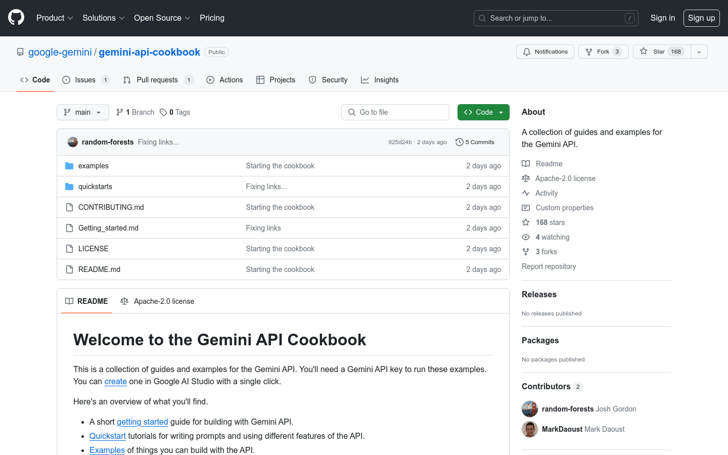 Gemini API Cookbook