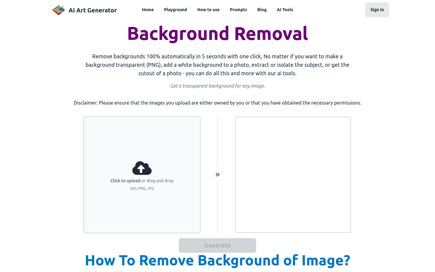 Background Removal | ai-art-generator.net