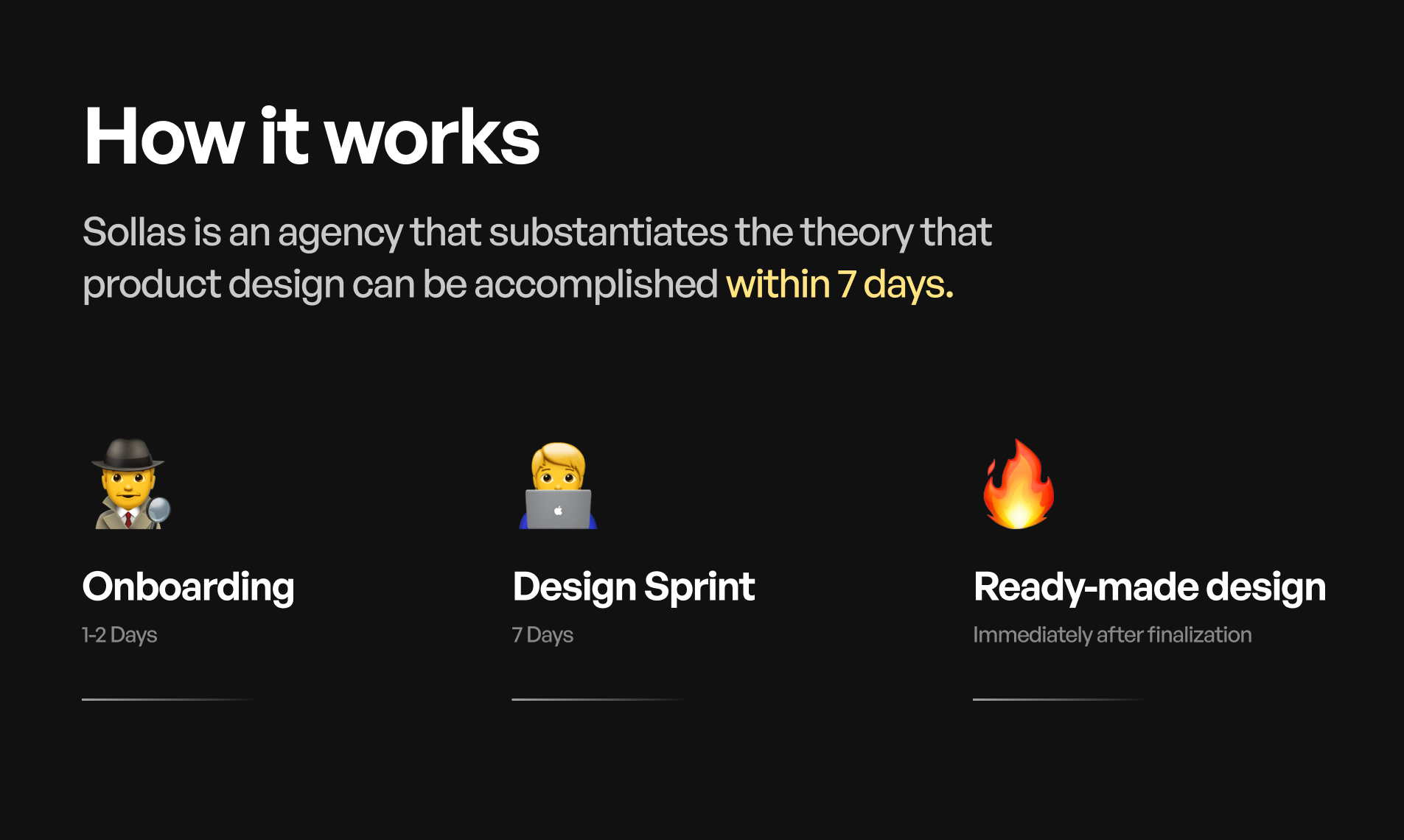 Sollas - Get Product design in one week