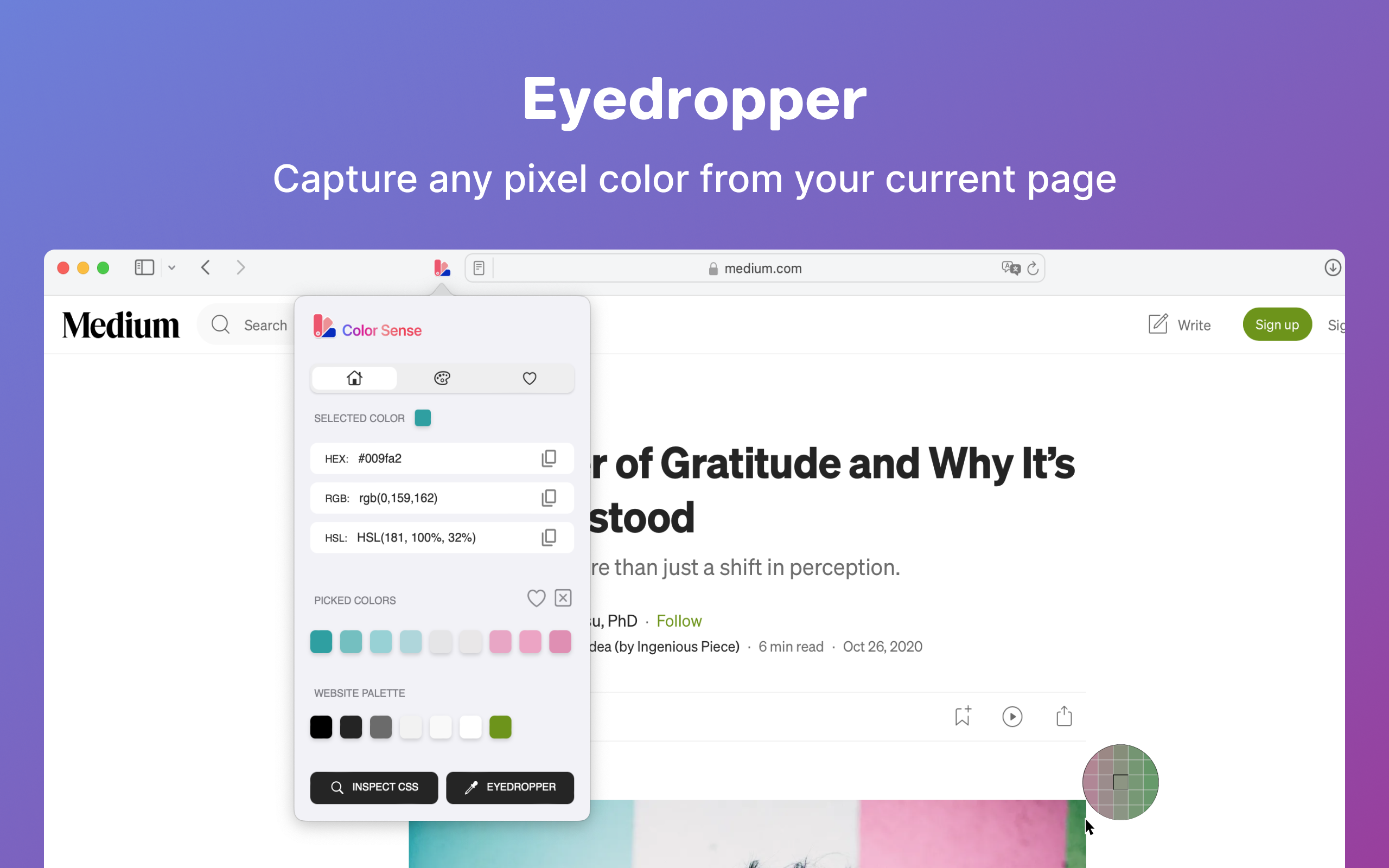 Color Sense - Color Picker for Safari