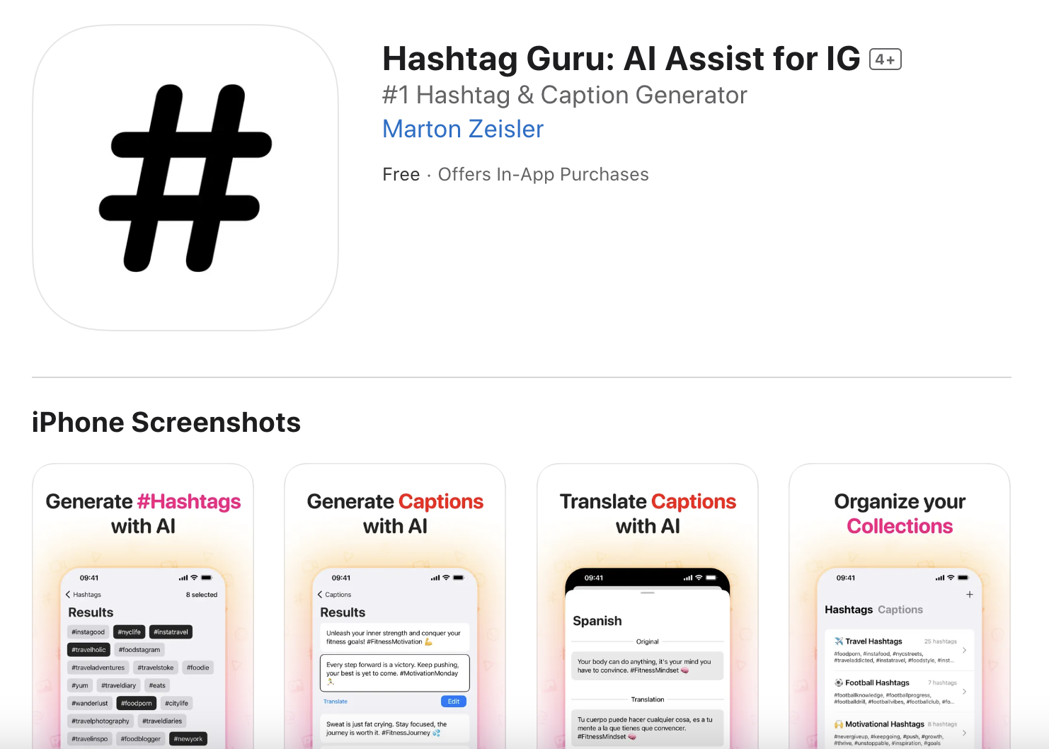 Hashtag Guru: AI Assist for IG