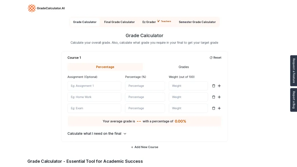 Grade Calculator AI