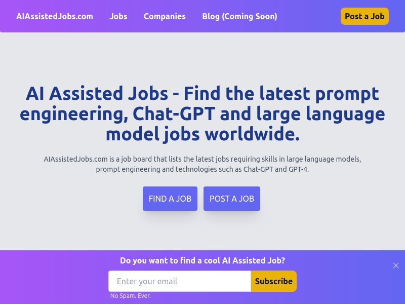 AI Assisted Jobs