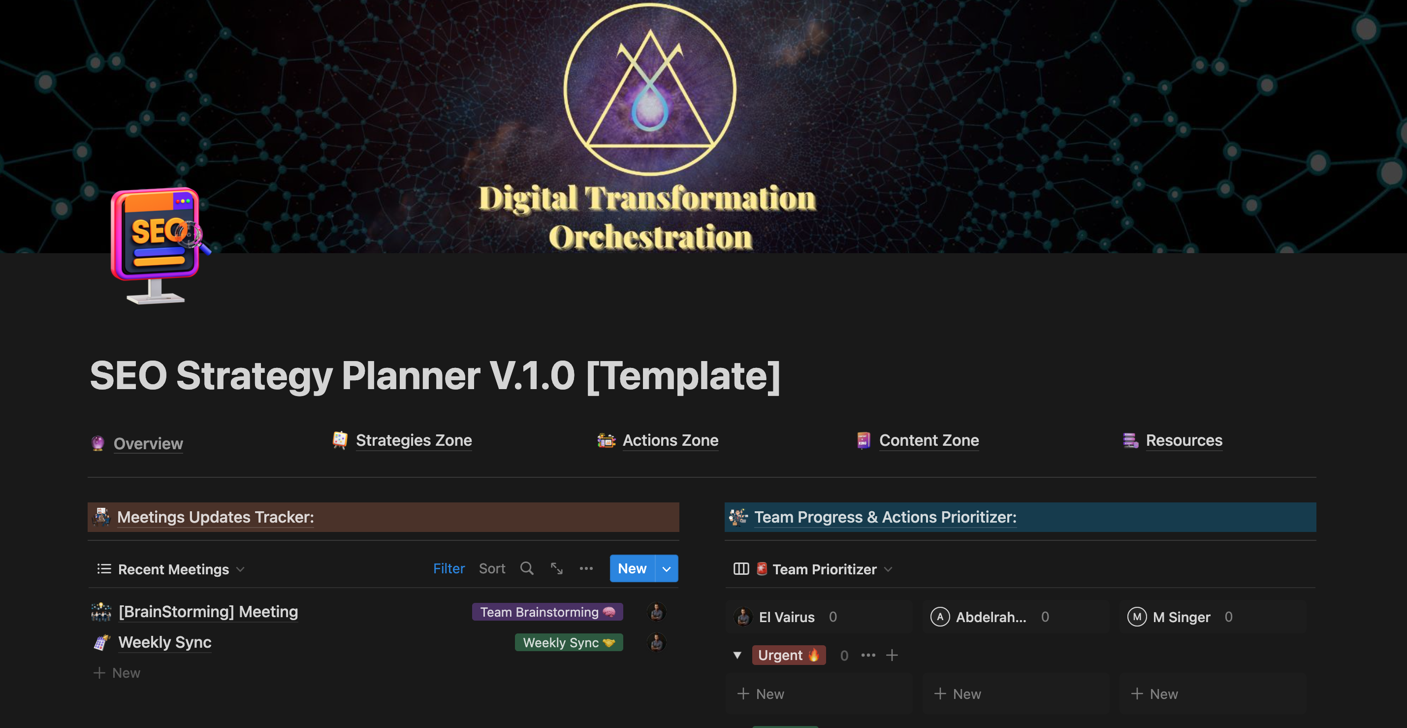 SEO Strategy Planner in Notion