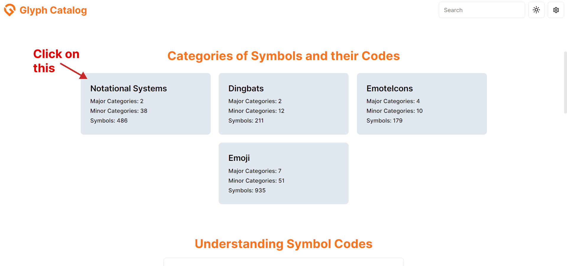 Glyph Catalog