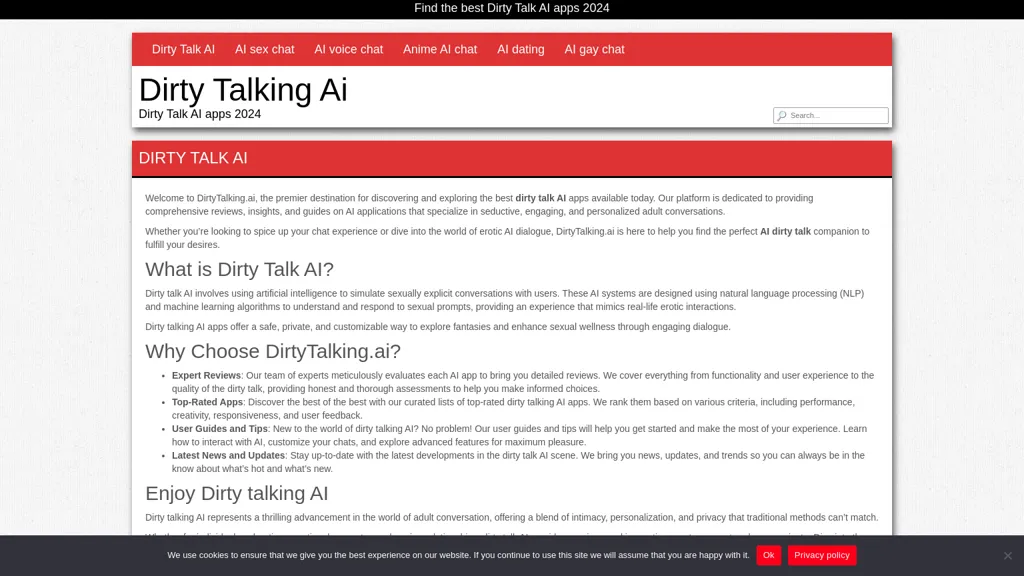 Dirty talking AI