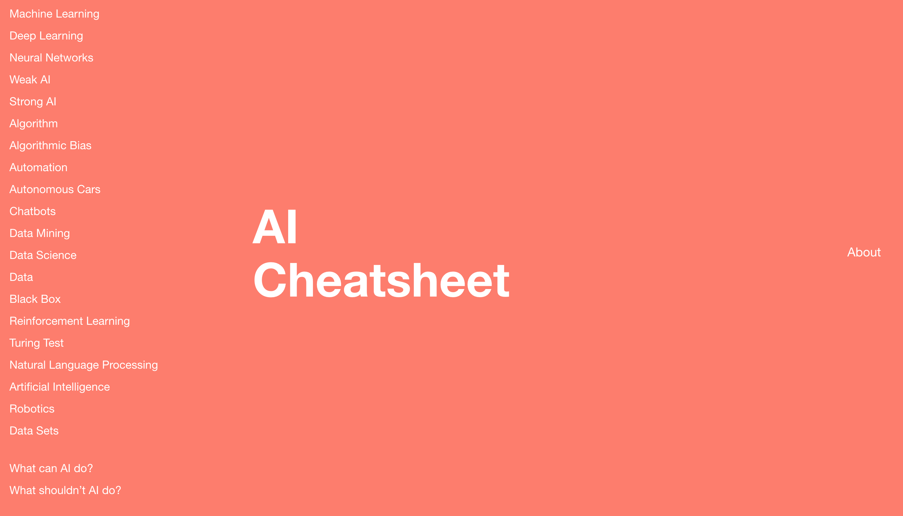 AI Cheatsheet