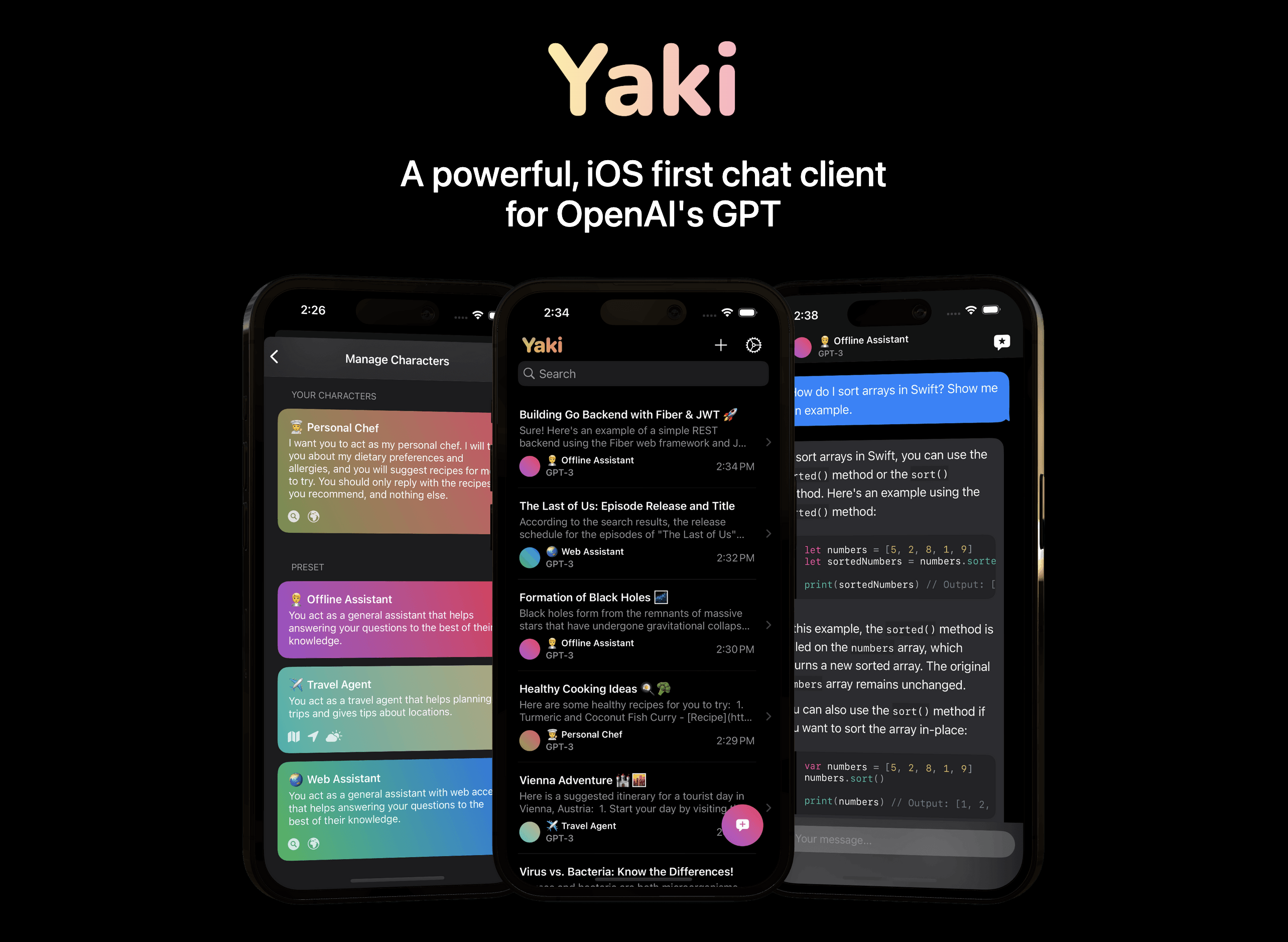 Yaki Chat - iOS GPT Client