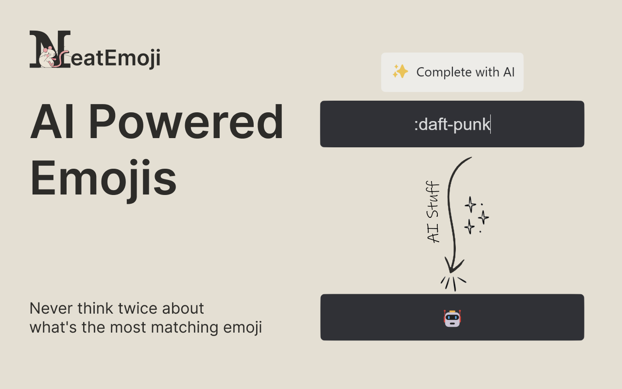 NeatEmoji - Text to emoji with AI