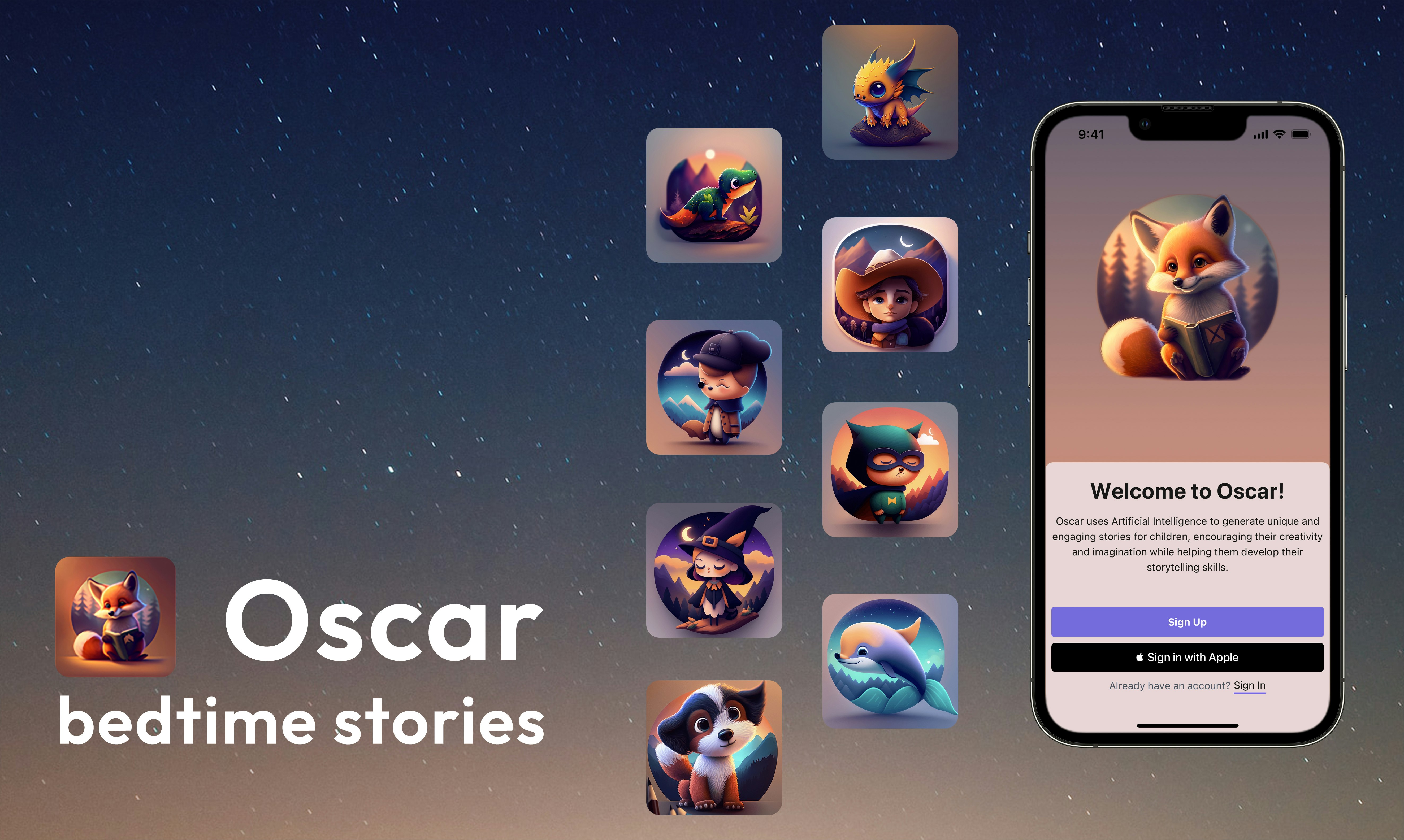 Oscar personal bedtime stories for kids