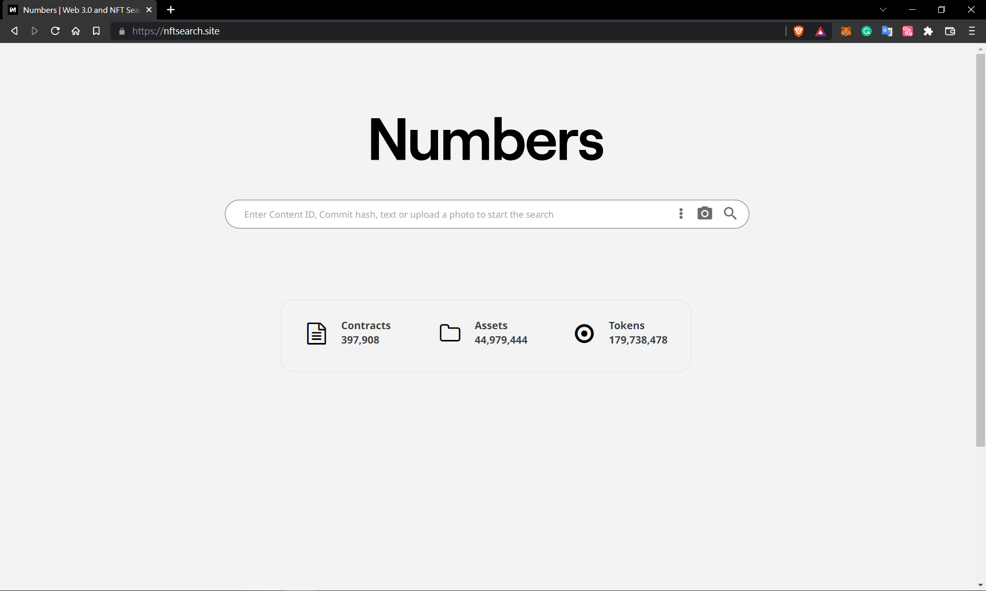 NFT Search Engine from Numbers Protocol