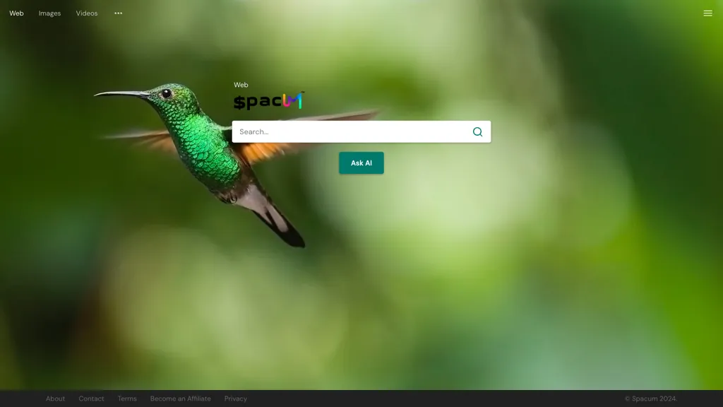 Spacum search engine