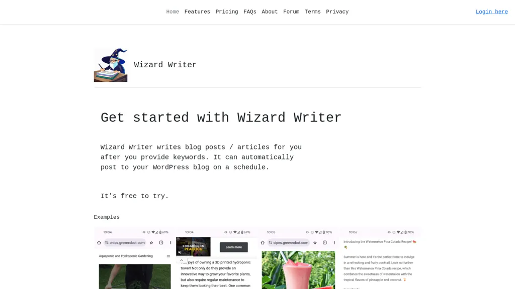 Wizard Writer