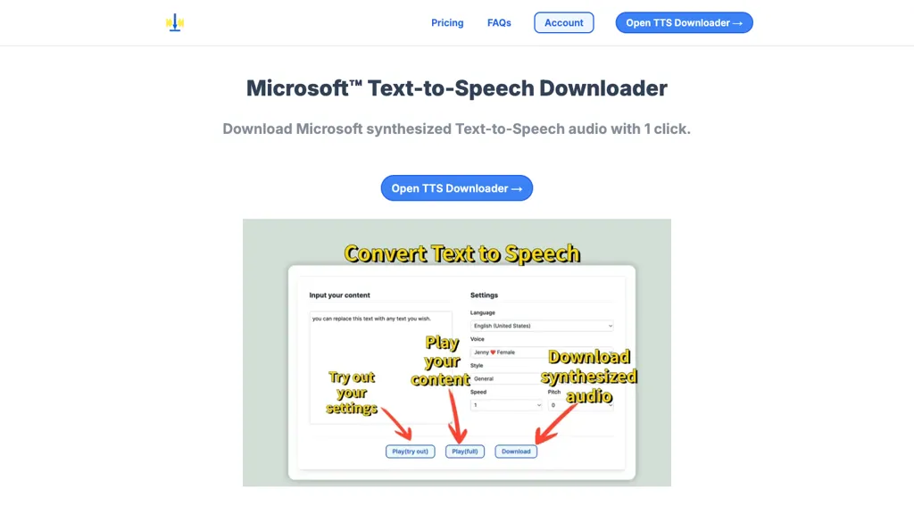 Ms text-to-speech downloader