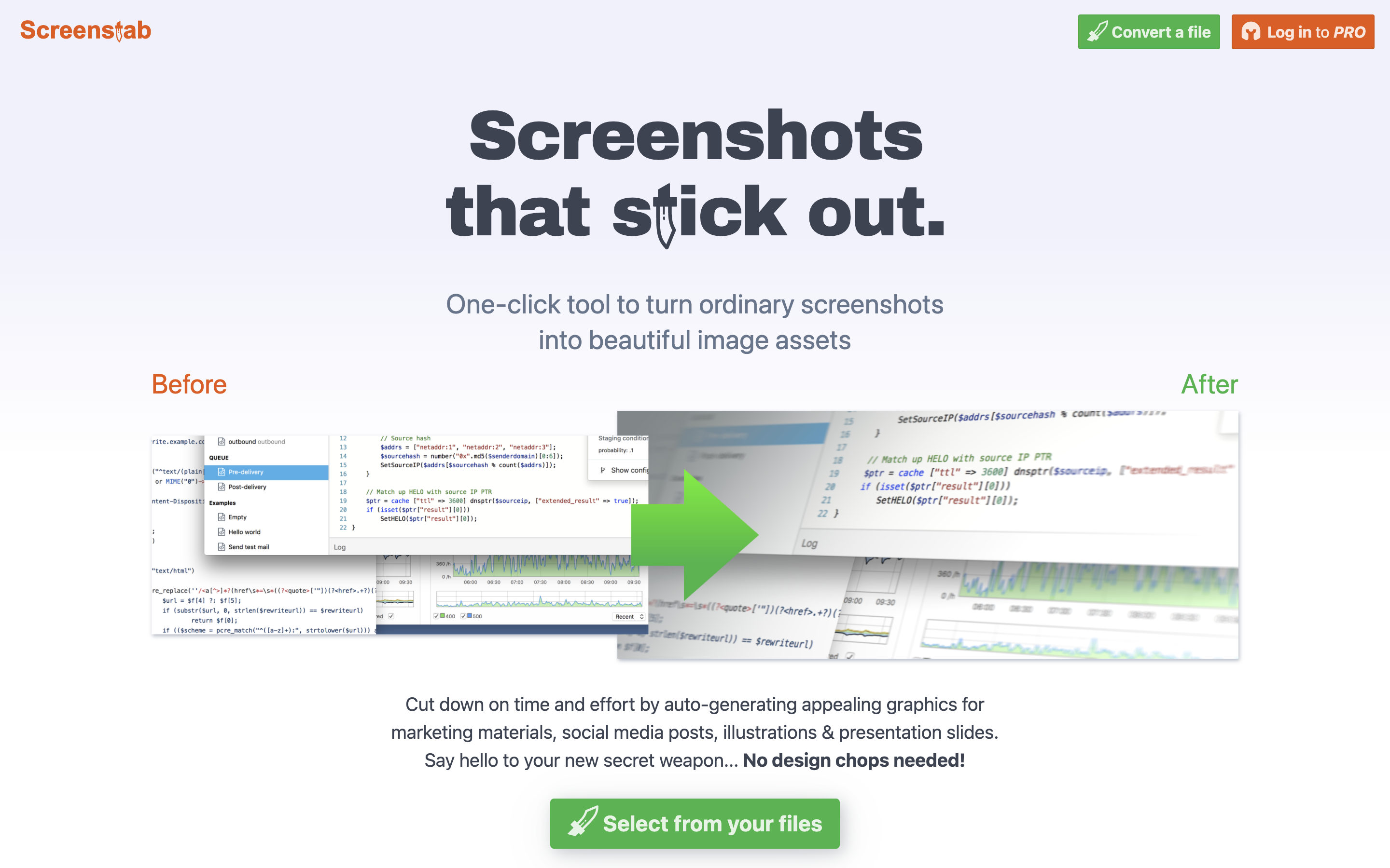 Screenstab