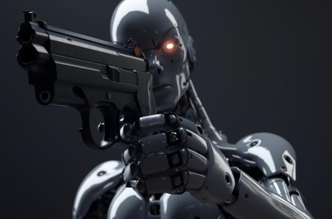 Robot points a gun at you AI (2)