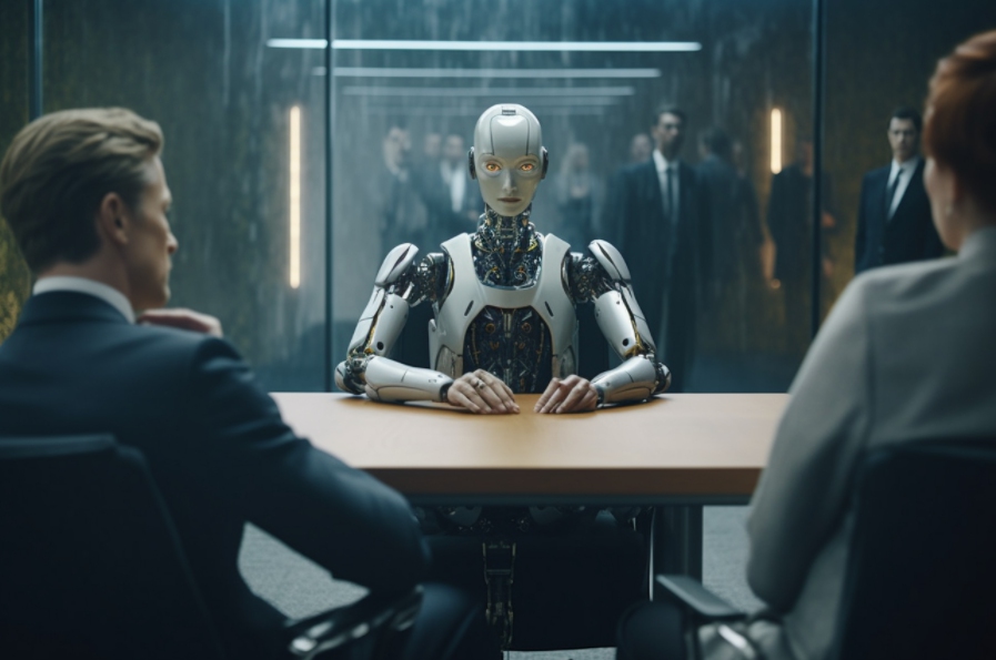 AI robot interviews and negotiations