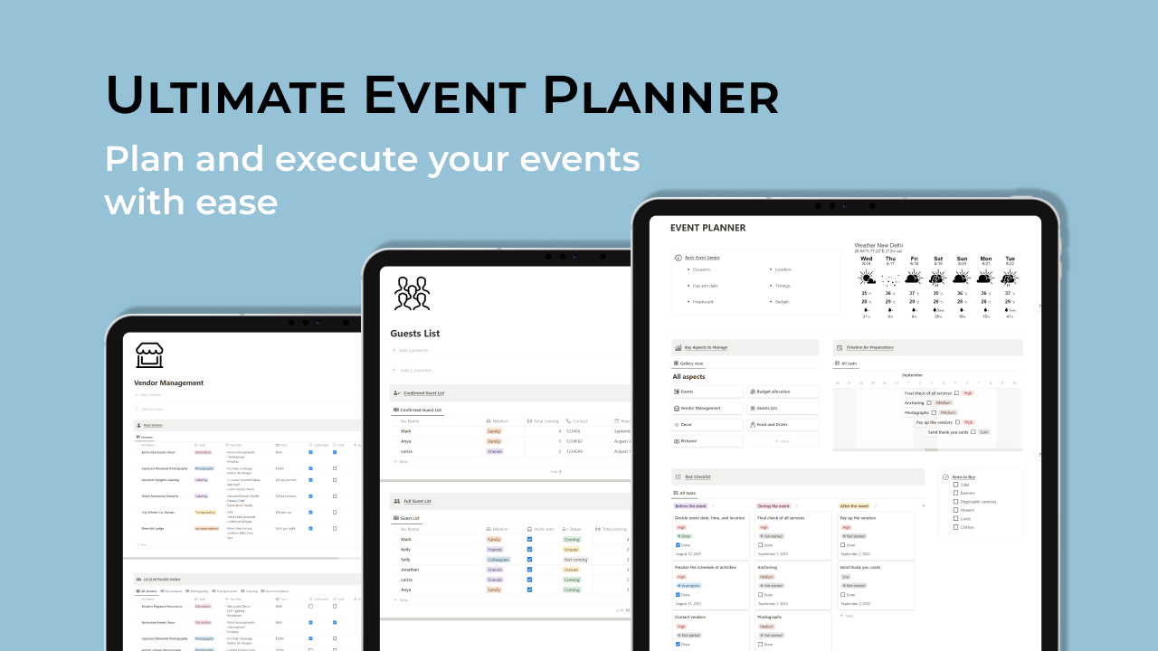 Ultimate Notion Event Planner