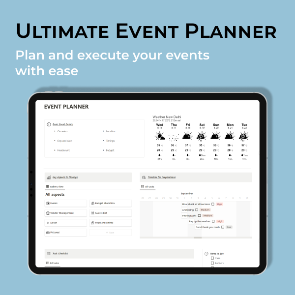 Ultimate Notion Event Planner