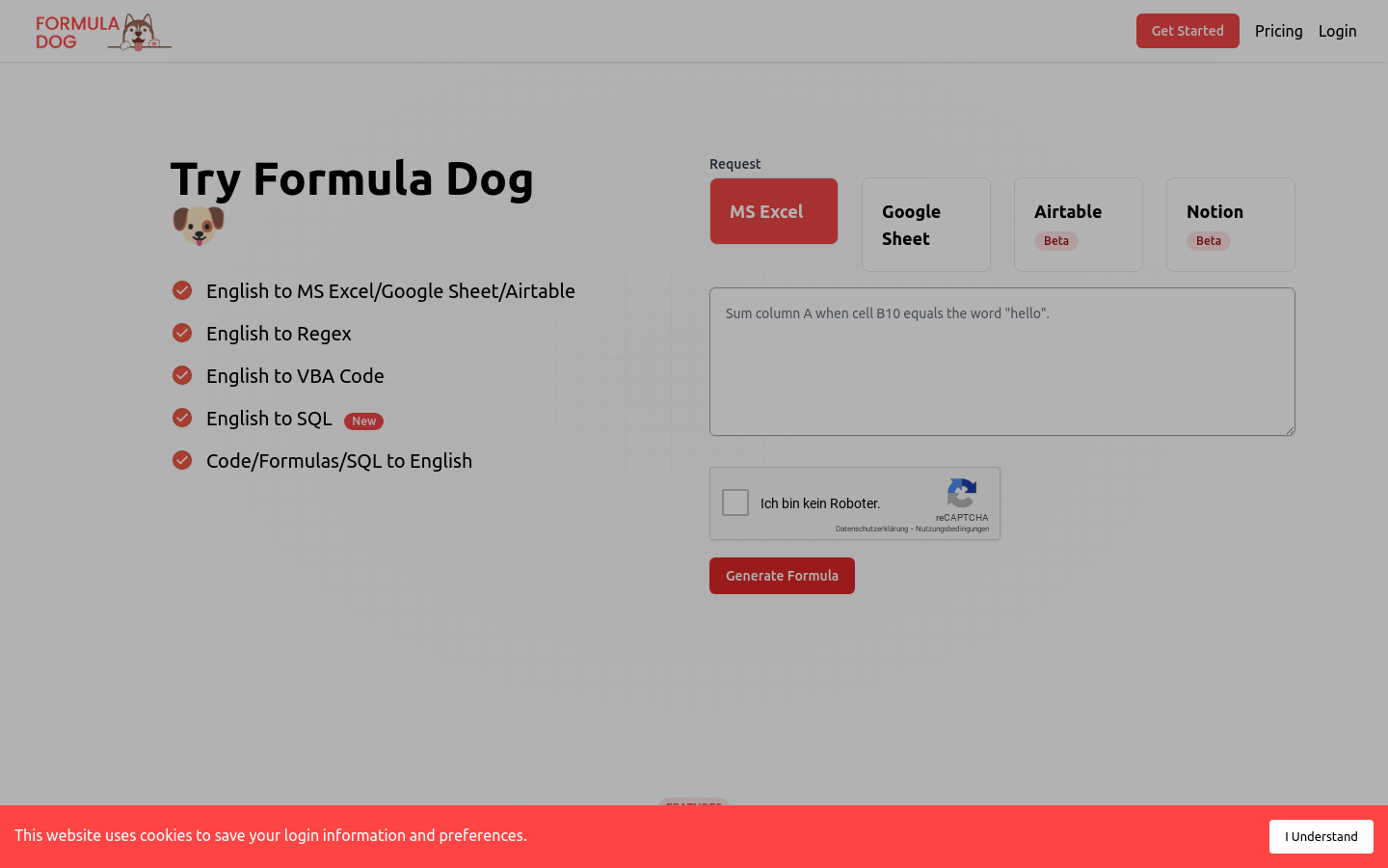 Formula Dog