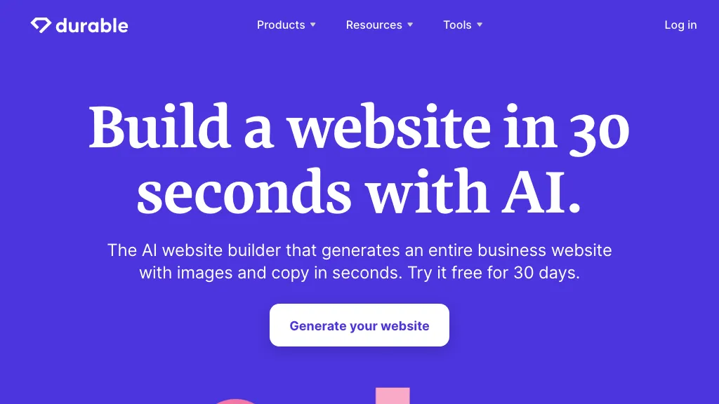 Durable AI Site Builder