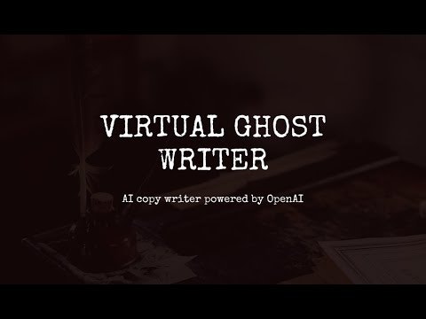 Virtual Ghost Writer