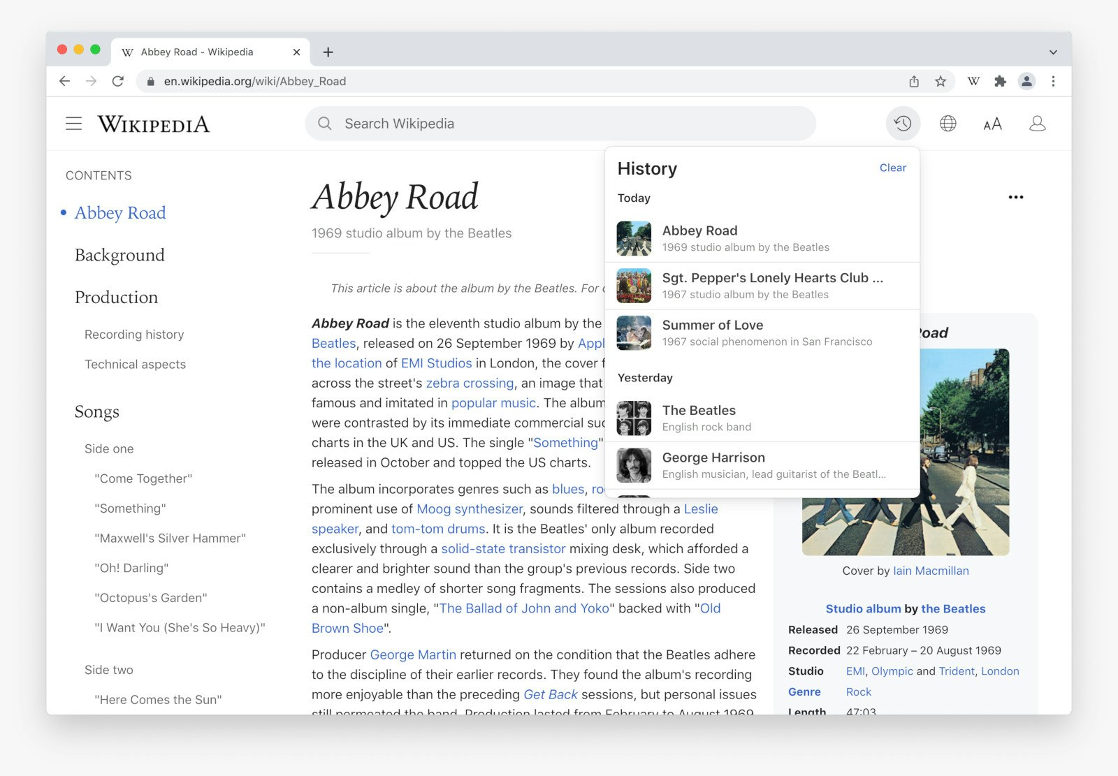 Modern for Wikipedia